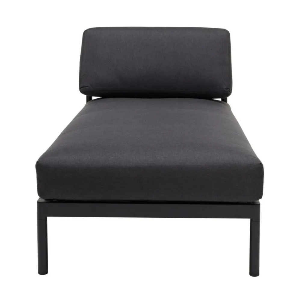 CASA HANNA Sdraio Lounge Nero- Lettini|Set Lounge