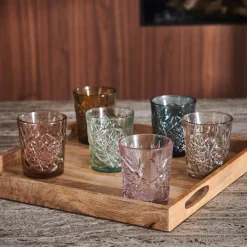 CASA HOBSTAR Bicchiere 35 CL Verde, Verde Scuro- Bicchieri Da Cocktail|Bicchieri Da Acqua