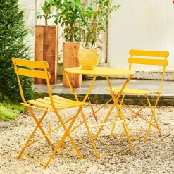 CASA IMPERIAL Set Bistro Rotondo Giallo- Set Bistro