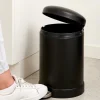 CASA INDUSTRIA Pattumiera A Pedale 5 L Nero- Cestini Spazzatura|Pattumiere