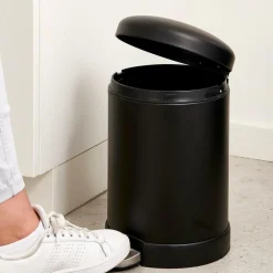 CASA INDUSTRIA Pattumiera A Pedale 5 L Nero- Cestini Spazzatura|Pattumiere
