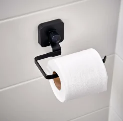 CASA INDUSTRIA Portarotoli Di Carta Igienica Nero- Accessori Per Il Wc