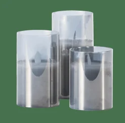 CASA ION Candele Led Set Di 3 Grigio- Candele Led