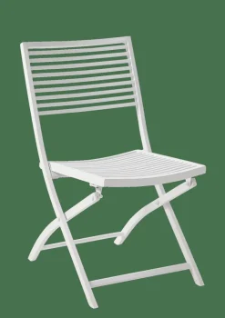 CASA JESSE Sedia Pieghevole Bianco, Beige- Sedie Bistro|Sedie Da Giardino