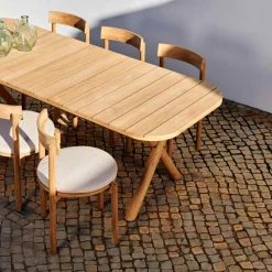 CASA JULES Set Da Giardino Con Cuscini Per Sedie Beige- Set Da Giardino|Tavoli Da Giardino