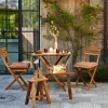 CASA KOS Tavolo Pieghevole Naturale- Tavoli Bistro|Tavoli Da Giardino
