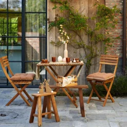 CASA KOS Tavolo Pieghevole Naturale- Tavoli Bistro|Tavoli Da Giardino