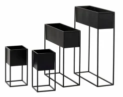 CASA LARGO Vaso Per Piante Nero- Supporti Per Piante