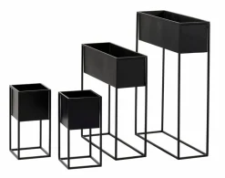 CASA LARGO Vaso Per Piante Nero- Supporti Per Piante