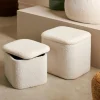 CASA LIAM Con Contenitore Bianco- Pouf Portatutto