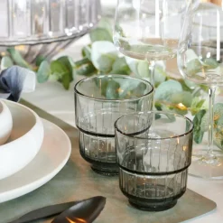 CASA LINQ Vetro 26,6 CL Grigio- Bicchieri Da Acqua