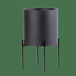 CASA LOUNGE Vaso Da Giardino Nero- Vasi Di Fiori|Supporti Per Piante