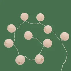 CASA LYNN Filo Luminoso Sfera 10 Luci Led Beige- Fili Luminosi
