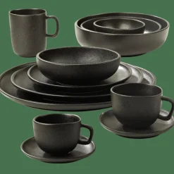 CASA MAGMA Tazza & Piattino Espresso 11 CL Nero- Tazze