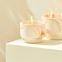 CASA MARBLE Candela Da Esterno Bianco, Arancione- Candele Da Giardino