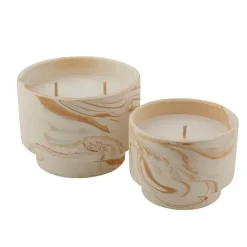 CASA MARBLE Candela Da Esterno Bianco, Arancione- Candele Da Giardino
