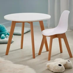 CASA MATHIAS Tavolo Per Bambini Bianco, Naturale- Kids|Mobili Per Bambini