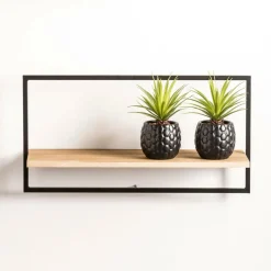 CASA MIX&MATCH Organiser Da Parete Nero, Naturale- Scaffali Da Parete