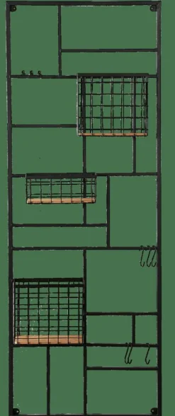 CASA MODULAR Cesto Di Metallo Nero- Decorazioni Da Parete