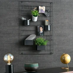 CASA MODULAR Set Di 7 Ganci Nero- Decorazioni Da Parete|Scaffali Da Parete