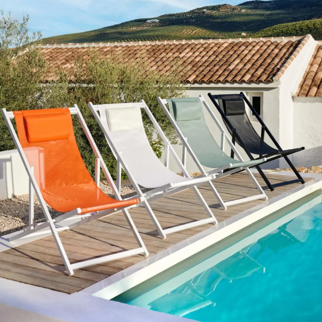 CASA MONTEREY Sedia Pieghevole Bianco- Sedie Da Spiaggia