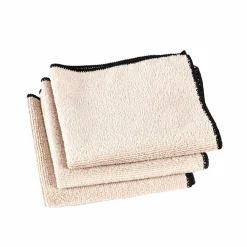 CASA MULTI Panno In Microfibra Set Di 3 Nero- Strofinacci