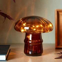 CASA MUSHRO Lampada Decorativa Marrone- Autunno|Lampade Da Tavolo