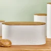 CASA NAGINI Contenitore Per Pane Bianco, Naturale- Portapranzo|Contenitore Per Alimenti