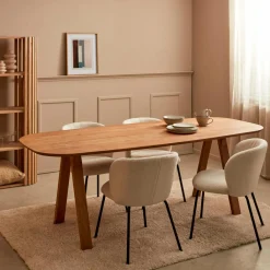 CASA NEW OAK Gamba Del Tavolo Nero- Tavoli