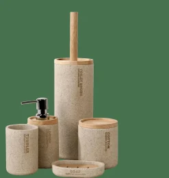 CASA NEW RESIN Bicchiere Porta Spazzolino Naturale- Accessori Da Lavandino