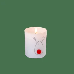 CASA NOSE Candela In Vaso Bianco, Rosso, Dorato- Candele