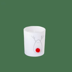 CASA NOSE Candela In Vaso Bianco, Rosso, Dorato- Candele