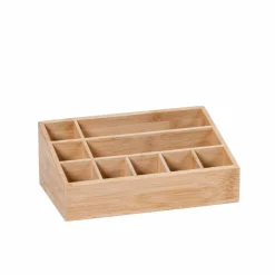 CASA ORGANOO Contenitore Per Cotton Fioc Trasparente, Naturale- Accessori Da Lavandino