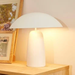 CASA PANDI Lampada Da Tavolo Bianco Antico- Lampade Da Tavolo