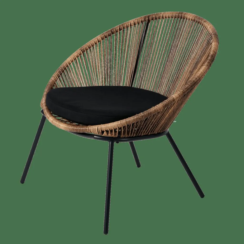 CASA PAPAYO Sedia Lounge Con Cuscino Naturale- Sedie Lounge