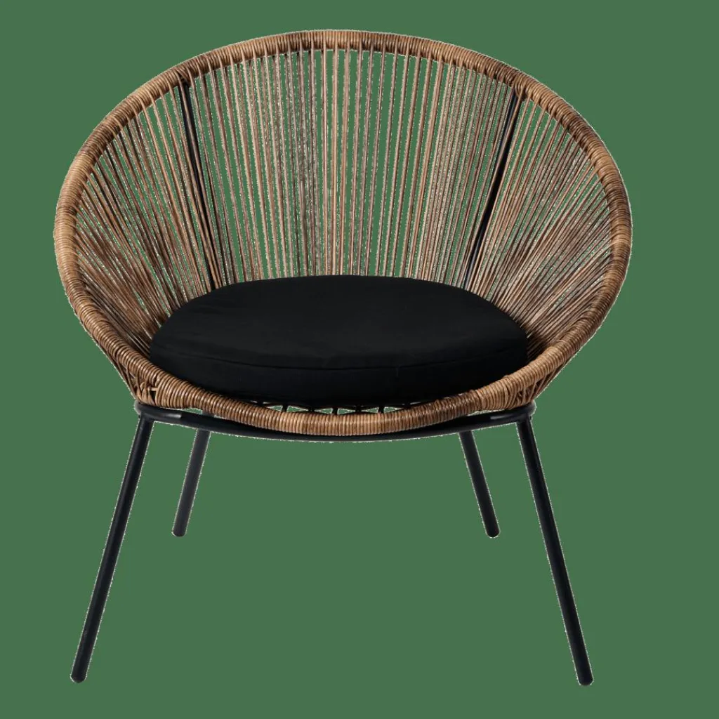 CASA PAPAYO Sedia Lounge Con Cuscino Naturale- Sedie Lounge