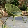 CASA PAPAYO Sedia Lounge Con Cuscino Verde- Sedie Lounge
