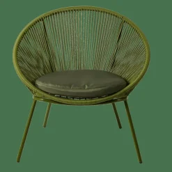 CASA PAPAYO Sedia Lounge Con Cuscino Verde- Sedie Lounge
