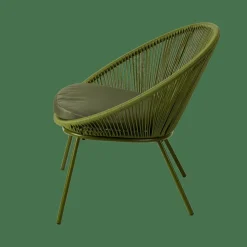 CASA PAPAYO Sedia Lounge Con Cuscino Verde- Sedie Lounge