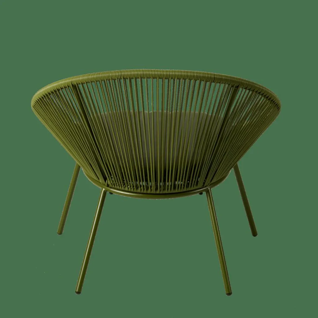 CASA PAPAYO Sedia Lounge Con Cuscino Verde- Sedie Lounge