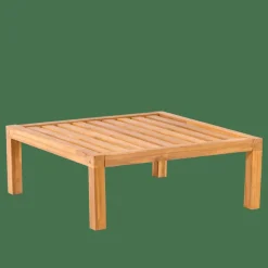 CASA PAULETTE Tavolo & Pouf Lounge Naturale- Tavolini Da Giardino|Set Lounge