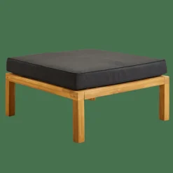 CASA PAULETTE Tavolo & Pouf Lounge Naturale- Tavolini Da Giardino|Set Lounge