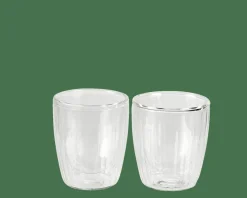 CASA PAUSA Bicchiere 2a Parete Set Di 2 12,5 CL Trasparente- Bicchieri Da Caffè|Bicchieri Da Tè