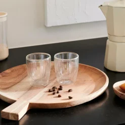 CASA PAUSA Bicchiere 2a Parete Set Di 2 12,5 CL Trasparente- Bicchieri Da Caffè|Bicchieri Da Tè