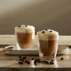 CASA PAUSA Bicchiere 2a Parete Set Di 2 25 CL Trasparente- Bicchieri Da Caffè|Bicchieri Da Tè