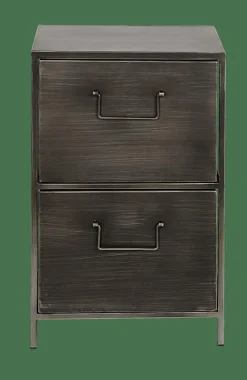 CASA PHARMA Cassettiera 2 Cassetti Nero- Cassettiere