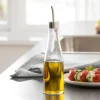 CASA PURE Bottiglietta Per Olio Argentato, Trasparente- Bottiglie Per Olio