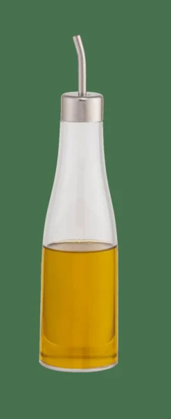 CASA PURE Bottiglietta Per Olio Argentato, Trasparente- Bottiglie Per Olio