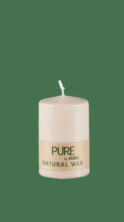 CASA PURE Candela Cilindrica Marrone Chiaro- Candele