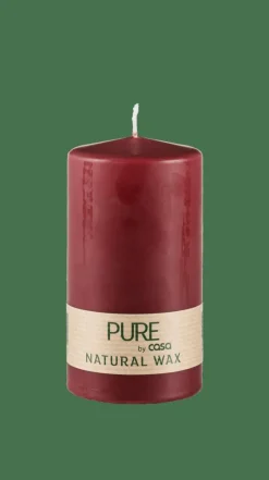 CASA PURE Candela Cilindrica Rosso Scuro- Candele